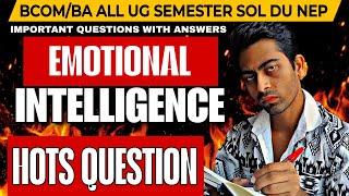 Emotional Intelligence Important Question for Exams Emotional Intelligence (VAC) |All UG SOL DU Bcom