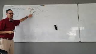 Circle proof 1: A radius drawn perpendicular to a chord bisects that chord.