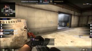 CSGO: Noob team, clutch. (4 vs 1 w/ bomb plant)