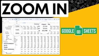 How To Zoom In and Zoom Out In Google Sheets