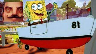 Hello Neighbor - My New Neighbor SpongeBob Boat Act 1 Gameplay Walkthrough