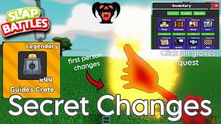 I Bet You Didn't Notice These Changes  | Slap Battles Roblox