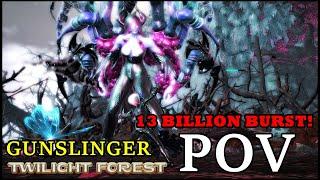 [BLADE & SOUL] 3RD SPEC GUNSLINGER GAMEPLAY POV:TWILIGHT FOREST STAGE 3 -1 & 2 BOSS,13 BILLION BURST