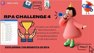 Uipath | RPA Challenge4 #techystack #uipath  #robotics #rpa #rpastarschallenge #stardex