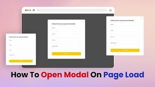 How to Open Bootstrap Modal on Page Load