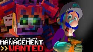 Playing the FNAF Management Wanted mod in Minecraft.