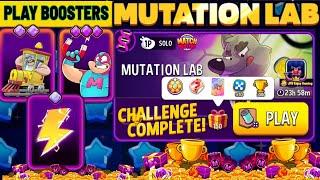 Play 3 Booster/ Mutation Lab+Super Sized Solo Challenge 150 DNA  6800 Score/ Match Masters