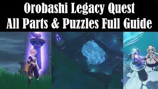 orobashi's legacy quest Genshin impact All Parts (2,3,4,5) Steps,& Puzzles Full Guide