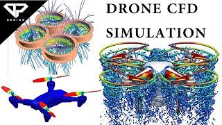 Drone Aerodynamics CFD Simulation tutorial using SolidWorks Flow Simulation | CFD | DP DESIGN