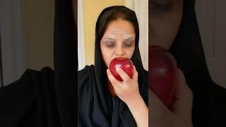 This apple is magical/ old witch to young girl transformation #makeup#transition  #beauty