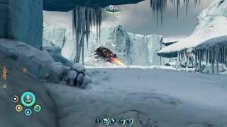 Iceworm Eats Snowstalker - Subnautica Below Zero