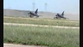 FIGHTER JET BLAST RIPS UP RUNWAY