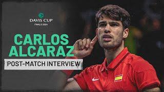 "I did it for Rafa"  Carlos Alcaraz Post-Match Interview v Griekspoor | Davis Cup Finals 2024