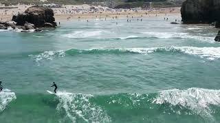 PERRANPORTH BEACH, CORNWALL - JULY 2022 - DRONE WITH A VIEW - {4K} - DRONE FOOTAGE