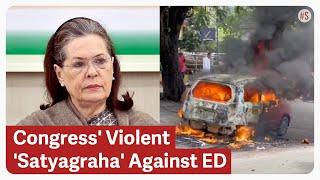 Congress Workers Protest Sonia Gandhi's ED Questioning