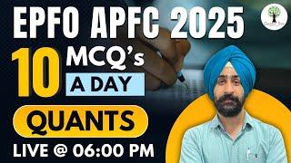 UPSC EPFO APFC 2025 | 10 MCQs a Day | Quants | Success Tree