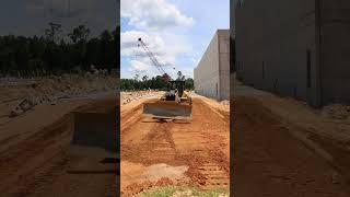 Spreading and compacting earthwork #roller #bulldozer #gumcreekfarms #dirtwork #construction