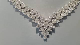 Simon G. Graduating Pear shaped Diamond Necklace