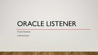 Oracle Listener Hang Or Slow