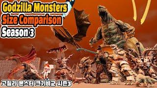 Godzilla Size Comparison : Monsters Season 3 Animation (고질라 괴수 크기 시즌3 - 2022) (feat. SingularPoint)