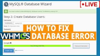 [LIVE] How to fix WHMCS error "‘Could not connect to database server?"