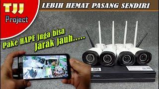 Yuk pasang sendiri biar lebih hemat, Pasang CCTV wifi Hiseeu WNKIT-4HB312 8CH ( 4 kamera )