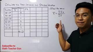 Statistics: How to Calculate Mean, Variance and Standard Deviation of Grouped Data