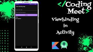 How to Implement View Binding in Activity in Android Studio Kotlin