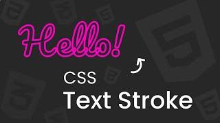 Create a Stylish CSS Text Stroke Effect | CSS Text Effect | HTML & CSS Tutorial