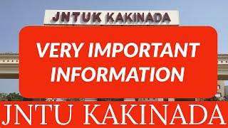 VERY IMPORTANT INFORMATION #jntukupdates