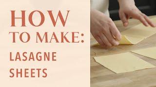 How to make fresh lasagne sheets