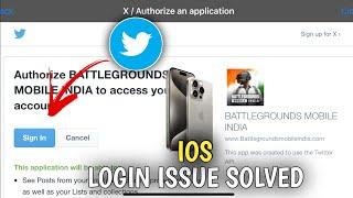 twitter sign up error in ios | twitter login error in bgmi  |  how to fix twitter login error 2024