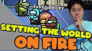 Toast is setting the World on FIRE| Among Us ft. Jacksepticey, Valkyrae, Sykkuno