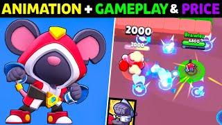 BRAWL STARS MOON DRILLER MOE GAMEPLAY, ANIMATION, COST, PIN & PLAYER ICON