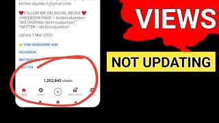 How To Fix Youtube Views Not Updating In About Section | Youtube Views Not Updating In About Section