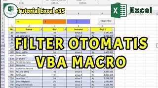 Belajar Excel 35 Cara Auto Filter / filter otomatis VBA Macro di Excel