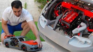 Part 14 / Driving 8th scale 3d printed supra with 2 cylinder engine project