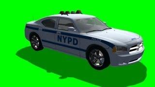 NYPD Police Car Dodge Charger 3D Model - free green screen - free use