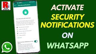 How to Activate Security Notifications on WhatsApp