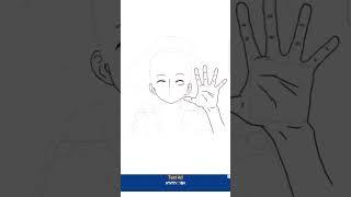 Mangaka - How to draw Anime app - Luffy tutorial for begginers.