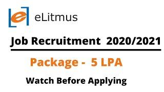 eLitmus Job recruitment 2020/2021|eLitmus Jobs for 2020/2021 Batch | Elitmus off campus Recruitment