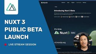 Build with Ben: Nuxt 3 Public Beta Launch with Q&A!