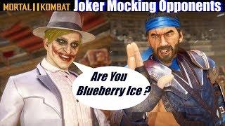 MK11 Joker Mocking his Opponents (Witty Banter Intros) - Mortal Kombat 11