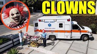 when you see clown paramedics with an Ambulance helping this injured Clown RUN! (Clown Hospital?)