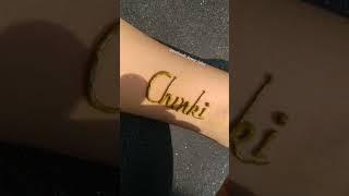 Chinki naam ka tattoo design| #shorts #viralvideo #hennatattoo #subscribe
