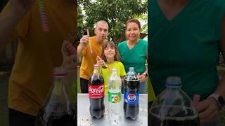 Coca-Cola, 7up, Pepsi VS Mentos #shorts GamGam Family