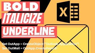 Excel VBA Macro: Bold, Italicize, and Underline Text in HTML Email (Step-by-Step Tutorial)