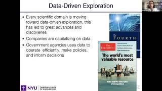 “Dataset Search for Data Discovery, Augmentation and Explanation” with Juliana Freire, NYU