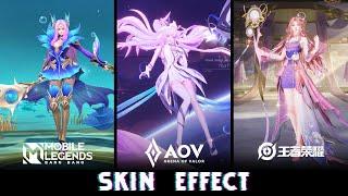 ODETTE vs DIAO CHAN vs WANG ZHAOJUN : Skins Effect | MLBB AOV KOG