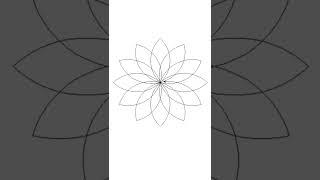 Draw a flower using turtle module in python #shorts